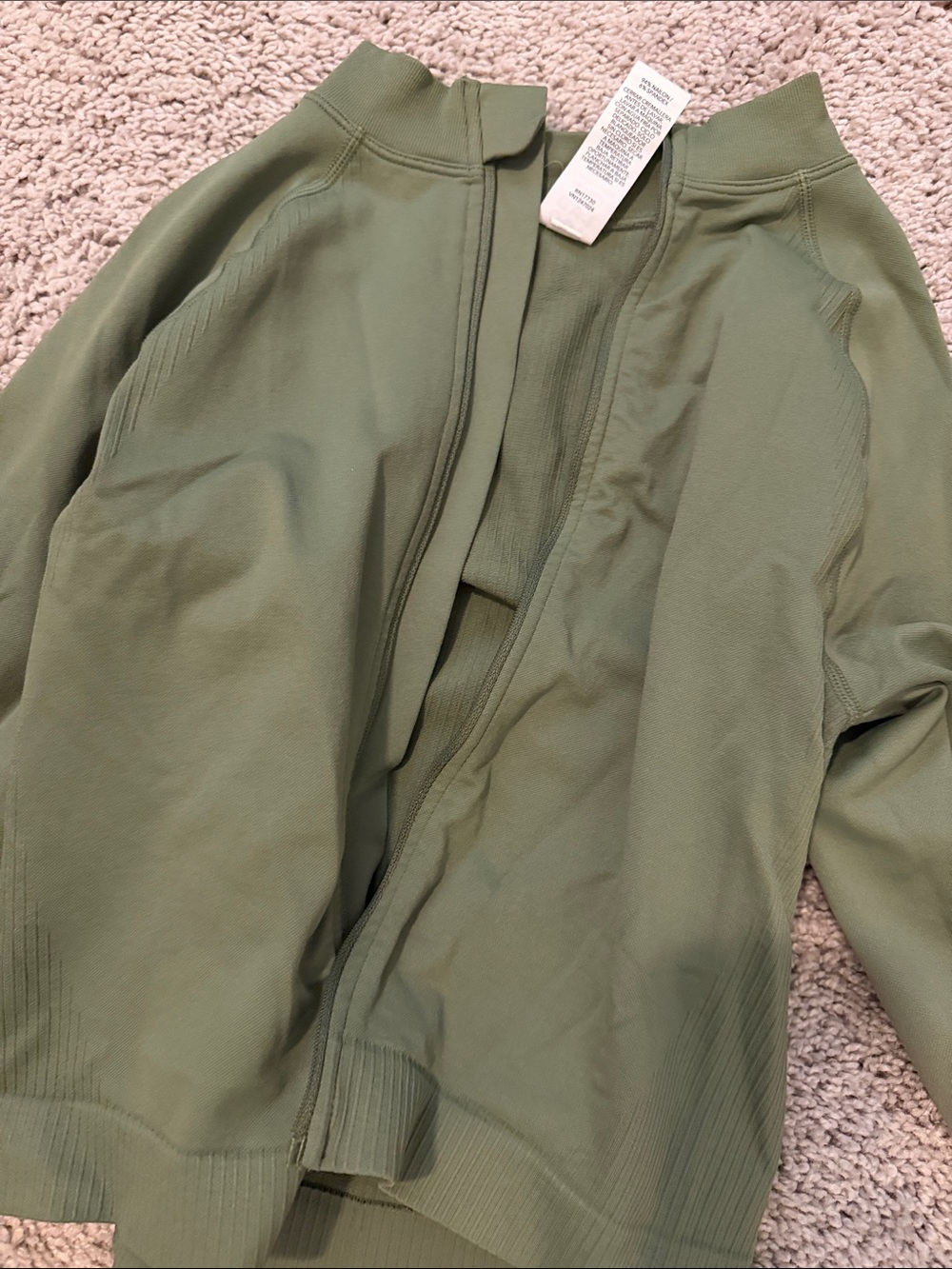 JoyLab Olive Green 3-Piece Activewear Set - Jacket, Sports Bra & Leggings - Picture 4 of 5